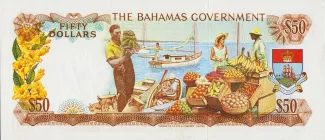 Bahamas 50 Dollars - Elizabeth II, 1965 reverse