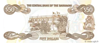 Bahamas 50 Dollars - Elizabeth II, 1984 reverse