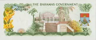 Bahamas 5 Dollars - Elizabeth II, 1965 reverse