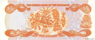 Bahamas 5 Dollars - Elizabeth II, 1984 reverse