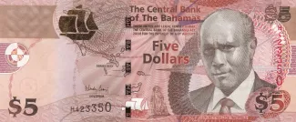 Bahamas 5 Dollars, 2013 image