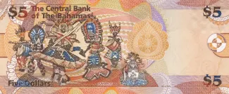 Bahamas 5 Dollars, 2007-2013 reverse