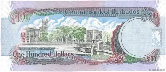 Barbados 100 Dollars, 2007 reverse