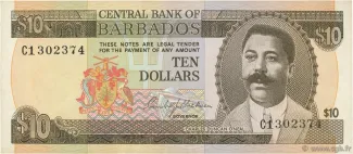 Barbados 10 Dollars, 1986 image