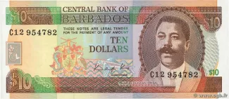 Barbados 10 Dollars, 1995 image