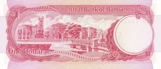 Barbados 1 Dollar, 1973 reverse