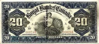 Barbados 20 Dollars, 1909 image