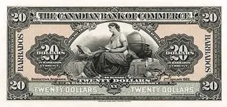 Barbados 20 Dollars, 1940 image