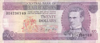 Barbados 20 Dollars, 1993 image