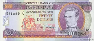 Barbados 20 Dollars, 1996 image