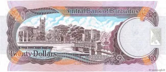 Barbados 20 Dollars, 2007 reverse