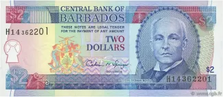 Barbados 2 Dollars, 1995 image
