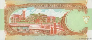 Barbados 50 Dollars, 1989 reverse