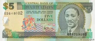 Barbados 5 Dollars, 2000 image