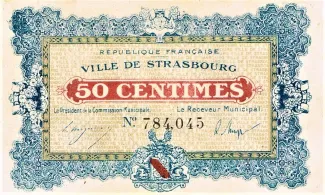 French notgeld 50 Centimes, 1918 image