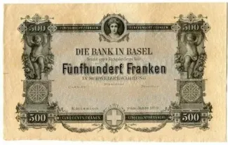 Basel 500 Francs, 1879 image