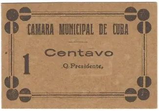 Beja, District of 1 Centavo,  obverse