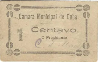 Beja, District of 1 Centavo,  obverse