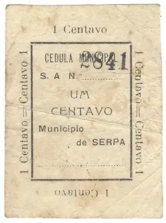 Beja, District of 1 Centavo,  obverse