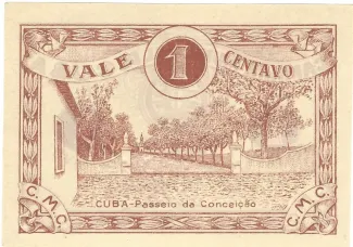 Beja, District of 1 Centavo, 1919 reverse