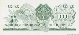 Belgian Congo, Rwanda and Urundi 1.000 Francs, 1960-1962 reverse