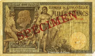 Belgian Congo 1.000 Francs, 1927 image