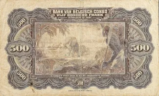 Belgian Congo 500 Francs, 1929-1945 reverse