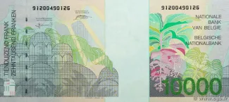 Belgium 10.000 Francs, 1997 reverse