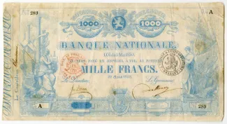 Belgium 1.000 Francs, 1853 image