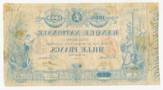 Belgium 1.000 Francs, 1853 reverse