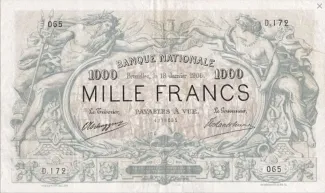 Belgium 1.000 Francs, 1906 image