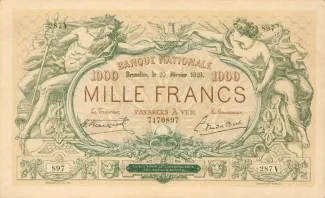 Belgium 1.000 Francs, 1919 image