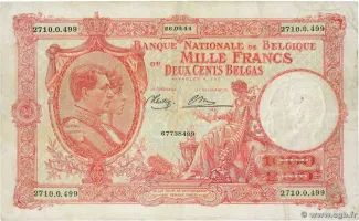 Belgium 1.000 Francs, 1944 image