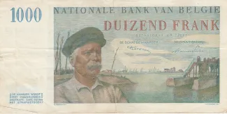 Belgium 1.000 Francs, 1950-1958 reverse