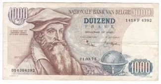 Belgium 1.000 Francs, 1975 image