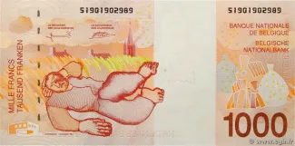 Belgium 1.000 Francs, 1997 reverse