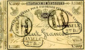 Belgium 100 Francs, 1837 image