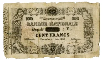 Belgium 100 Francs, 1852 image