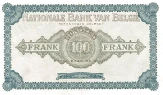 Belgium 100 Francs, 1914 reverse