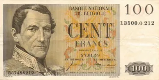 Belgium 100 Francs, 1957 image