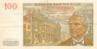 Belgium 100 Francs, 1952 reverse