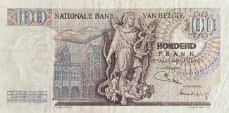 Belgium 100 Francs, 1962-1975 reverse