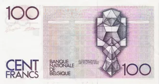 Belgium 100 Francs, 1978-1994 reverse
