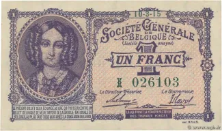 Belgium 1 Franc, 1918 image