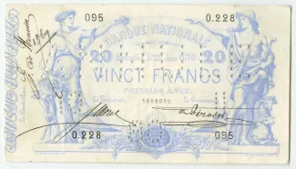 Belgium 20 Francs, 1878 image