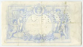 Belgium 20 Francs, 1869-1878 reverse