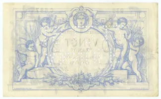 Belgium 20 Francs, 1879-1892 reverse