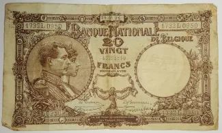 Belgium 20 Francs, 1926 image