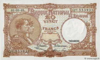Belgium 20 Francs, 1948 image