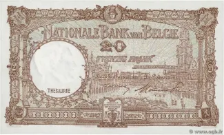 Belgium 20 Francs, 1948 reverse